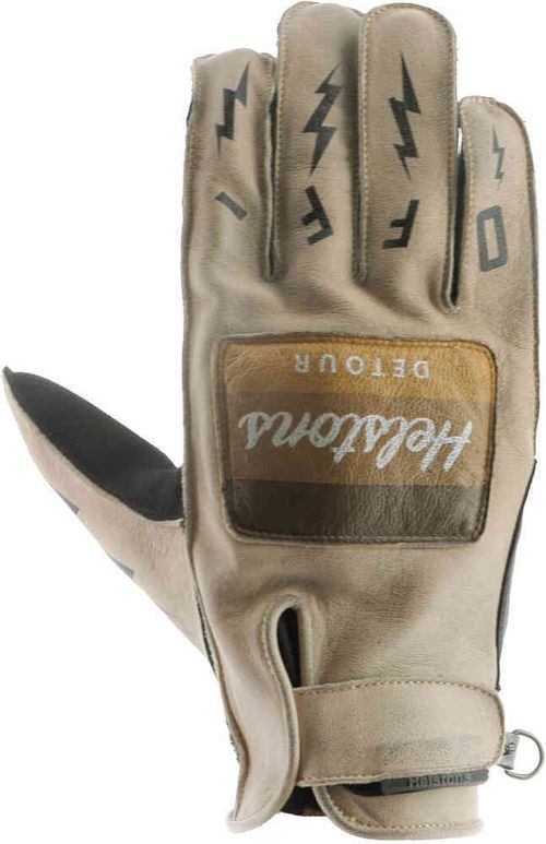 Купить Мотоперчатки Кожаные Helstons Gants Detour Ete Cuir-Amara / Бежево-черный