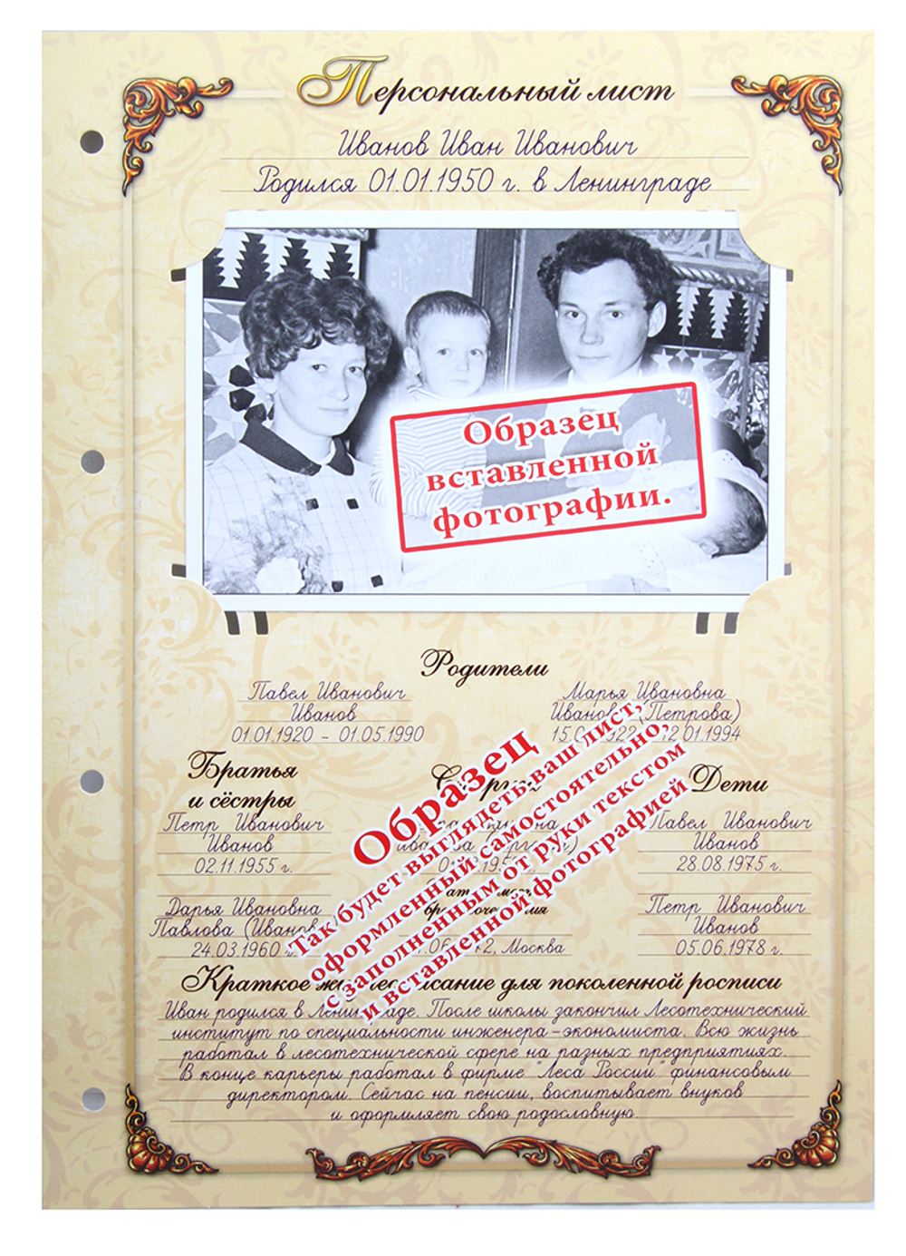 Родословная книга Гербовая (накладка Дерево) в картонной коробке