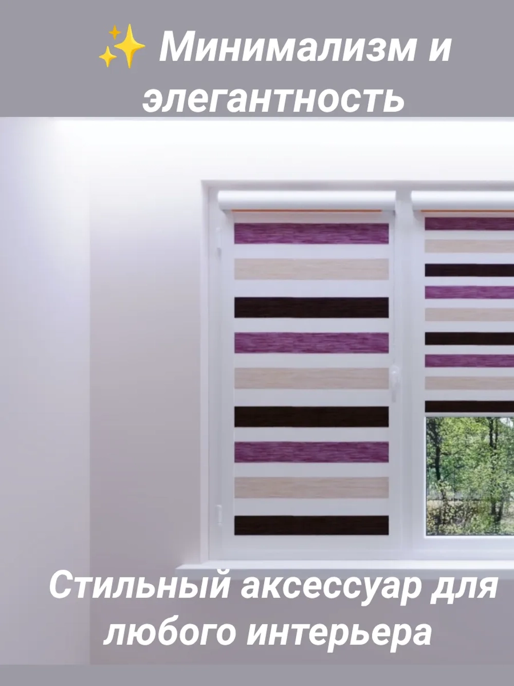 Рулонные шторы День-Ночь 55х100 см