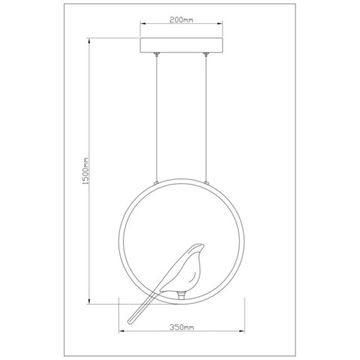 Светодиодный подвесной светильник 6W 4000K 1188/06 SP-6 чёрный/золото Summer Divinare