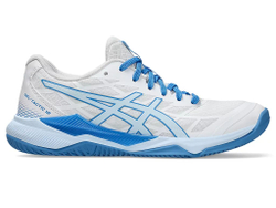 Женские кроссовки для бадминтона/сквоша Asics Gel-Tactic 12 — white/light blue