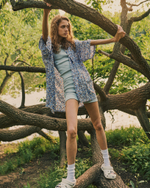 Ribbed Shorts Illusion Blue