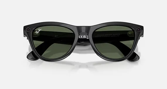 Умные очки Ray-Ban Meta Skyler Gen 2 RW4012 (Глянцевая чёрная оправа, зелёные линзы G-15) Shiny Black/G-15 Green L