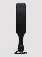 Черная шлепалка Bound to You Faux Leather Spanking Paddle - 38,1 см. (Цвет: черный)