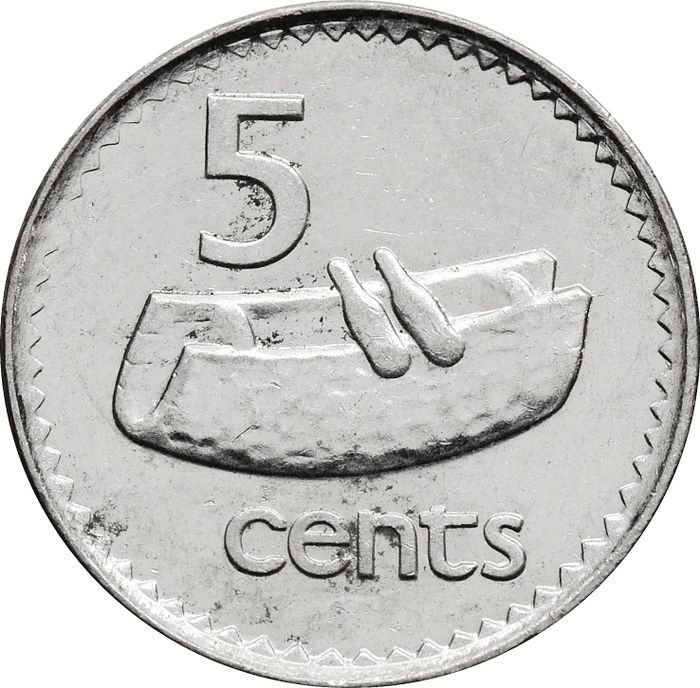 5 центов 1990-2006 Фиджи