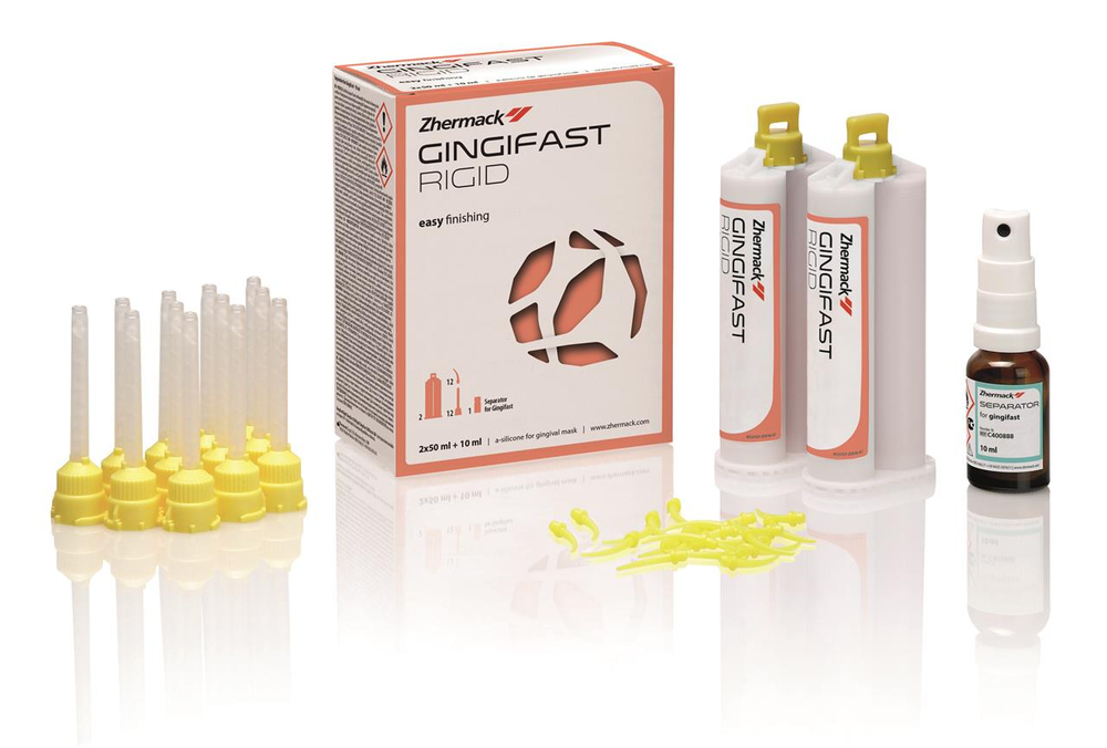 Gingifast Rigid Твердая (2*50мл) Гингифаст Ригид Десневая маска А-силикон, Джинджифаст C401520