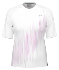 Женская футболка Head Performance - vivid pink/print perf white