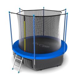 EVO JUMP Internal 8ft (Sky). Батут с внутренней сеткой и лестницей, диаметр 8ft (синий) + нижняя сеть