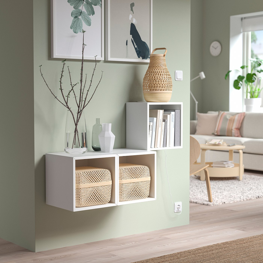 IKEA EKET  (ИКЕА ЕКЕТ)  -  Комбинация навесных шкафов - белый 105x35x70 см