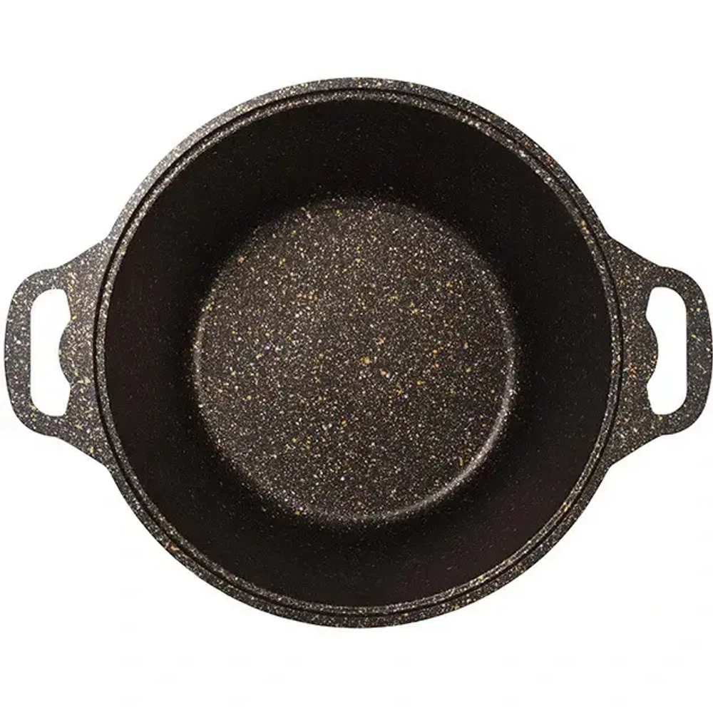 Кастрюля 6л «Granit ultra» (black-gold) со стеклянной крышкой кгбг62а
