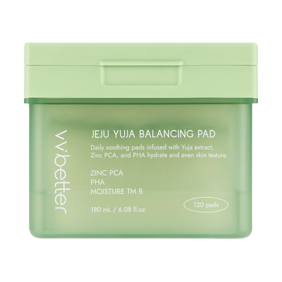 [VVBETTER] Тонер-пэды для лица балансирующие с экстрактом юдзу и PHA JEJU YUJA BALANCING PAD, 180 мл/120 шт