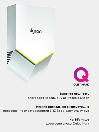 Сушилка для рук Dyson Airblade V HU02 White