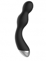 Чёрный вибратор с электростимуляцией E-Stimulation G-spot Vibrator - 19,5 см. (Цвет: черный)