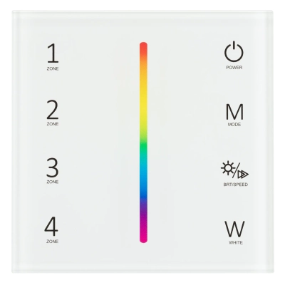 Панель Sens SMART-P45-RGBW White (230V, 4 зоны, 2.4G) (Arlight, IP20 Пластик, 5 лет)