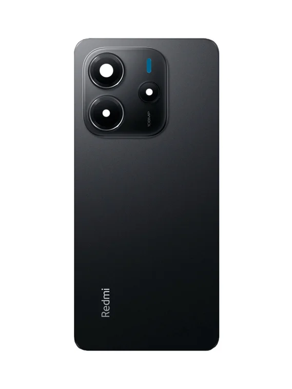 Задняя крышка для Xiaomi Redmi Note 14 4G черная (Midnight black) со стеклом камеры