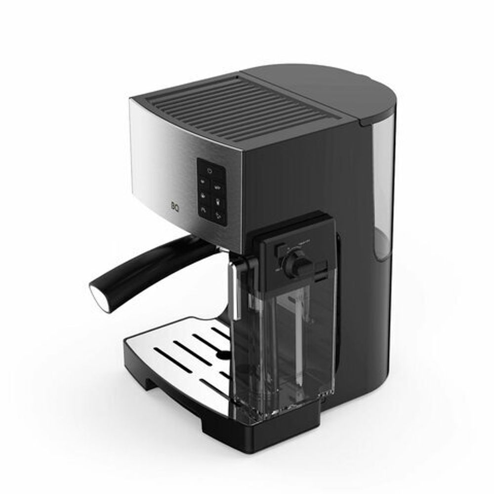 Кофеварка рожковая BQ (БИ-КЬЮ) CM9002, 1450 Вт, объем 1,4 л, 19 бар, автоматический капучинатор, стальная, 86195028