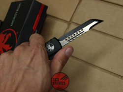 Нож Microtech Ultratech Helhound H/E - черная рукоять, черный клинок + запчасти RK-381