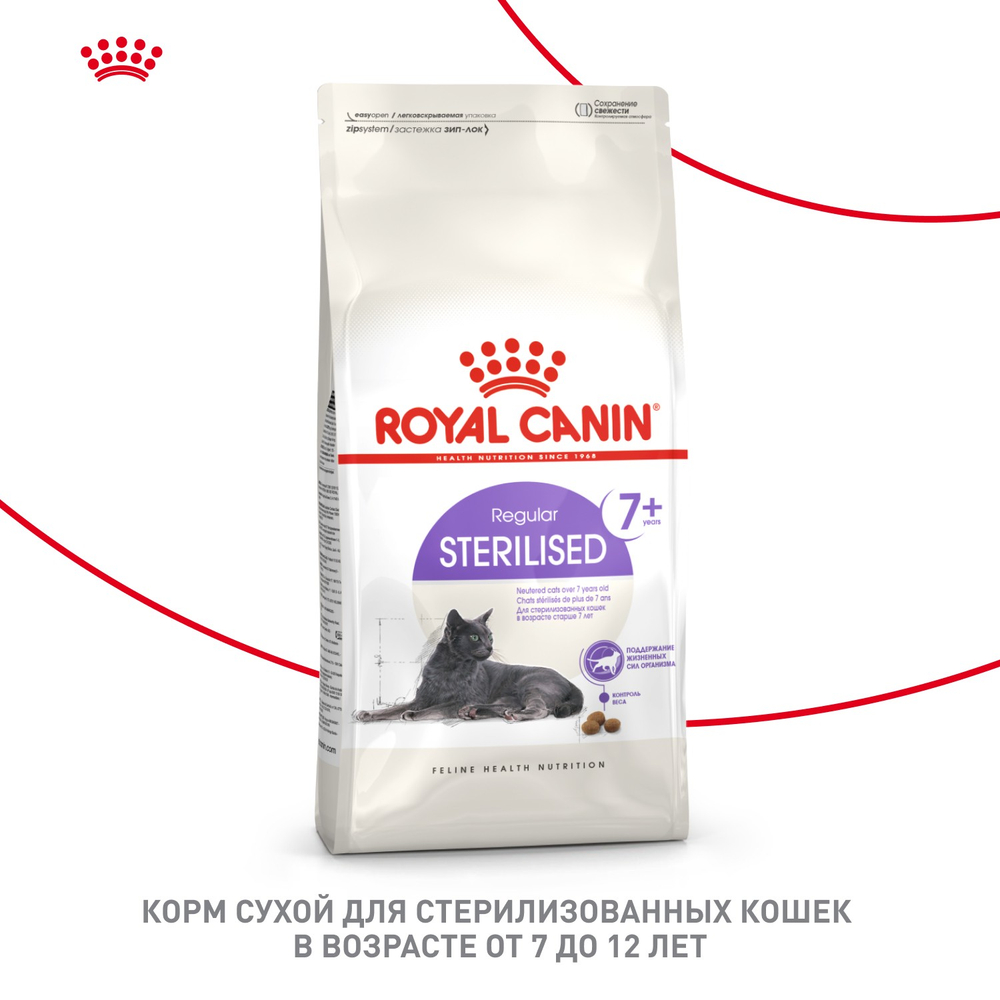 Royal Canin Sterilised 7+ Стерилайзд Корм сухой сбалансированный для стерилизованных кошек старше 7 лет 400г