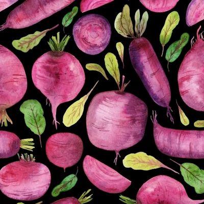 Акварельные свеколки. Beetroot