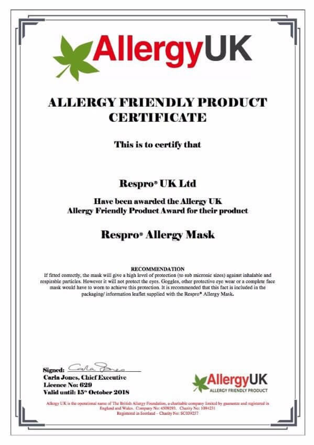 Маска-респиратор Respro Allergy
