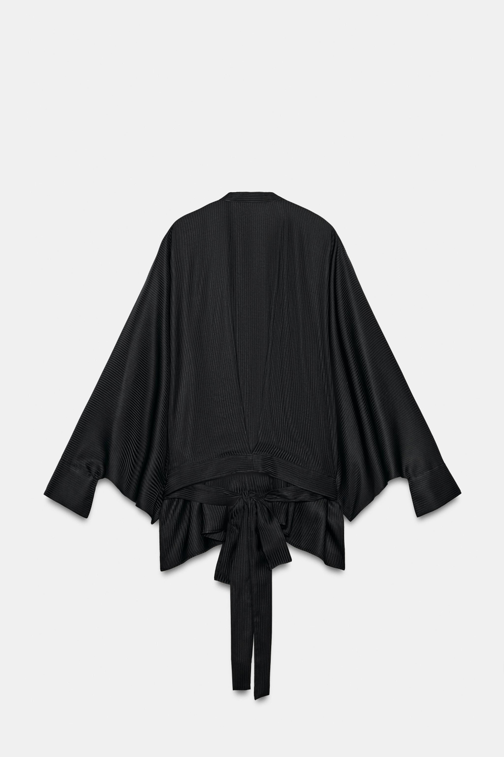 ZARA РУБАШКА С ПОЯСОМ — ZW COLLECTION, ЧЕРНЫЙ