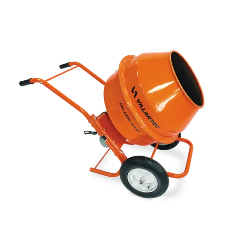 Бетоносмеситель 130 л, 850 Вт, на пневмоколёсах VILLARTEC CM 130C CART, 3103130000