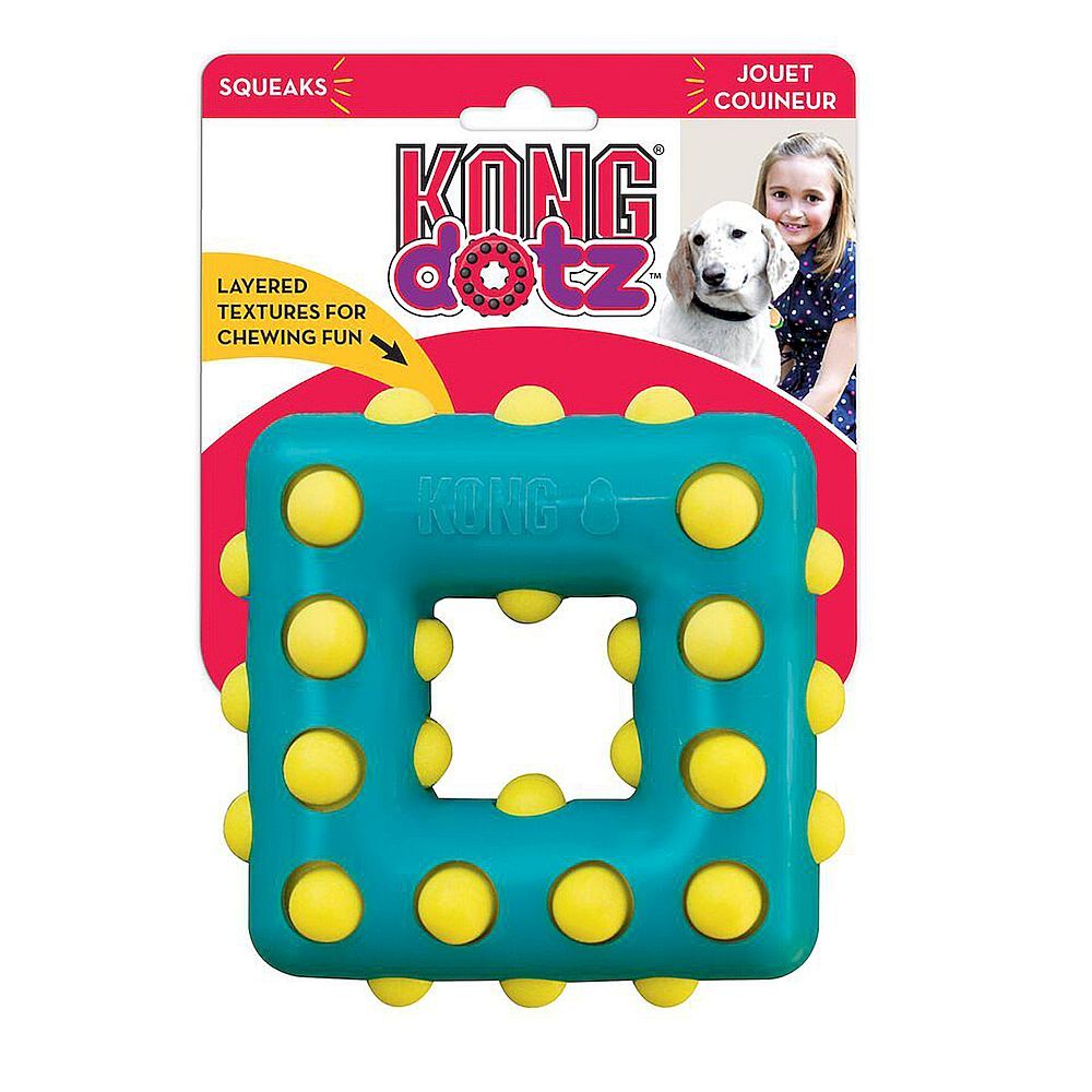 Игрушка для собак KONG Dotz квадрат большой, 13 см Игрушка для собак KONG Dotz квадрат большой, 13 см
