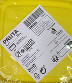 Контейнер для хранения продуктов IKEA PRUTA 0,6L прозрачный с жёлтой крышкой 0,6 (600мл) л 3 шт. (из Финляндии)