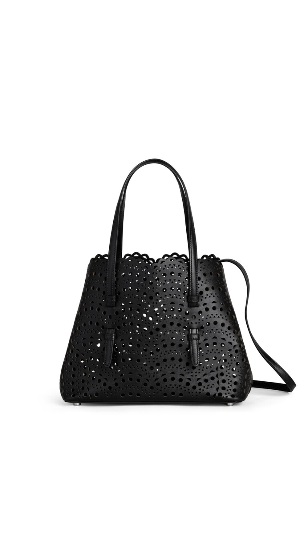 ALAÏA СУМКА MINA 25 ИЗ ТЕЛЯЧЬЕЙ КОЖИ, ЧЕРНЫЙ