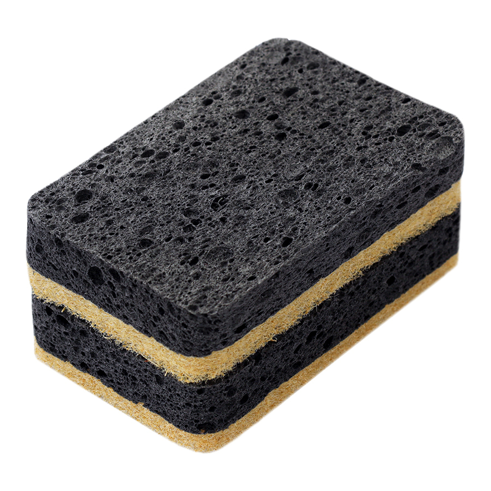 Набор губок для посуды из целлюлозы и кокосового волокна Eco Sponge черные | 6шт