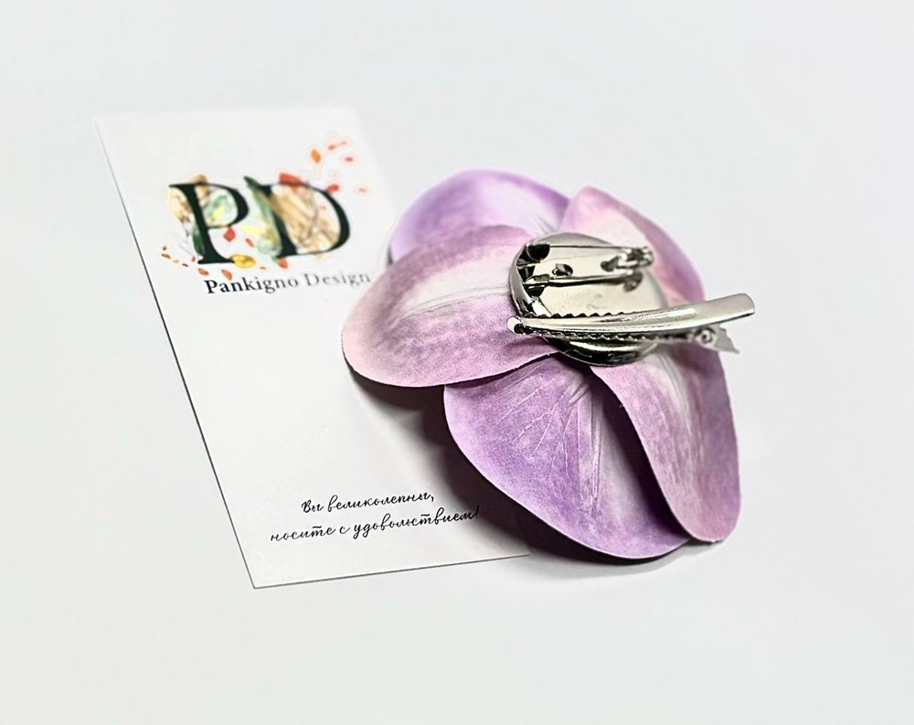 Брошь с заколкой Pankigno Design с цветком орхидеи
