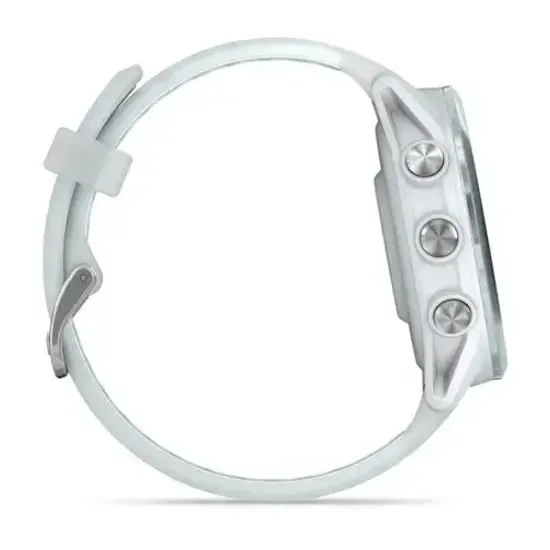 Умные часы Garmin Forerunner 570 - 42 мм Алюминий облачно-голубой с полупрозрачным ремешком белого/облачно голубого цвета