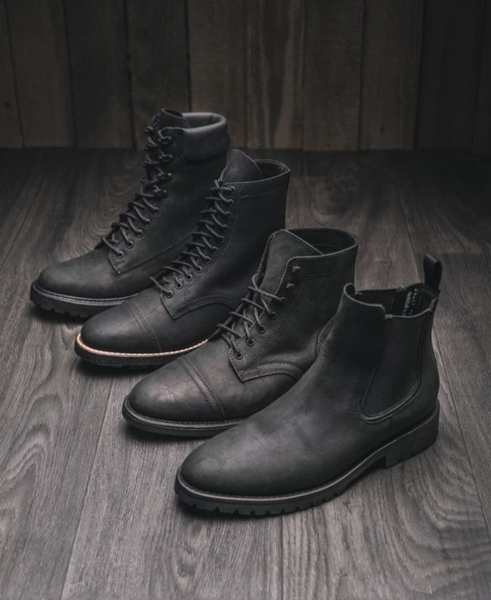 Булвинг Черный Воск / Boolwing Wax Nero, толщ. 1,6-1,8 мм, натуральная кожа