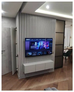 Брусок декоративный в зоне TV из Сосны 40х30мм, цвет 7036