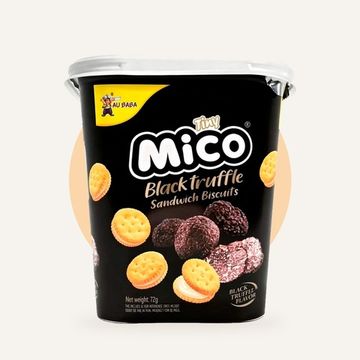 Печенье Tiny Mico Black Truffle Sandwich Biscuits со вкусом черного трюфеля, 72 г (Китай)