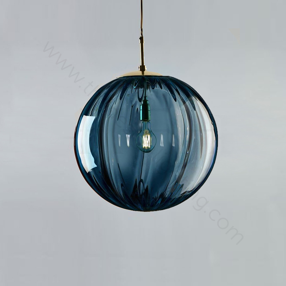 Pendant design lamp Melon  ( Blue )