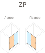 Душевая дверь в нишу Vegas Glass ZP профиль матовый хром, стекло прозрачное
