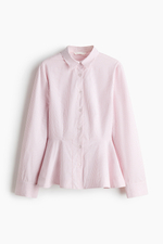 Хлопковая рубашка с пеплумом - H&M