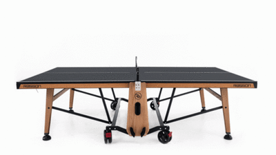 Теннисный стол складной для помещений "RASSON PREMIUM T03 Indoor" (274 х 152,5 х 76 см, натуральный дуб) с сеткой