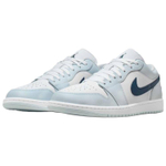 Jordan Air Jordan 1 Cushioning Low top Vintage Basketball Shoes Men's Light Blue White