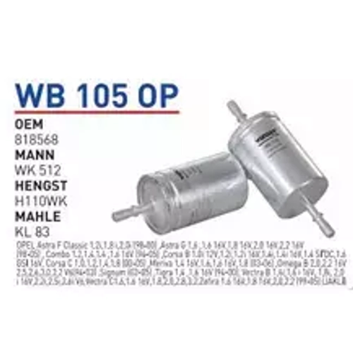Фильтр топливный OPEL/CHEVROLET Niva 1,7ING WUNDER FILTER WB105OP