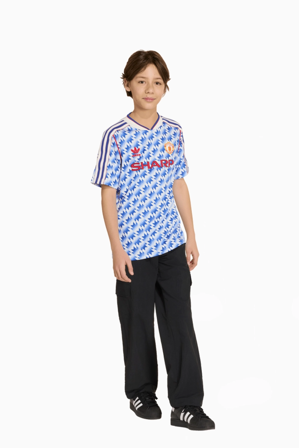 Футболка adidas Manchester United 1990 Away Junior - синий