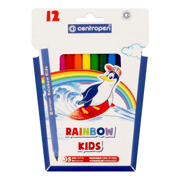 Набор фломастеров RAINBOW KIDS 7550/12 12 цв, 7550/12, Centropen 7550/12