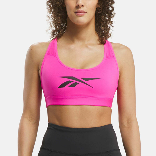 Топ женский спортивный Reebok Lux Vector Racer Sports Bra (Розовый)