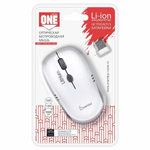 Мышь беспроводная с зарядкой от USB Smartbuy ONE 344CAG (SBM-344CAG-WG)/40  бело-серая