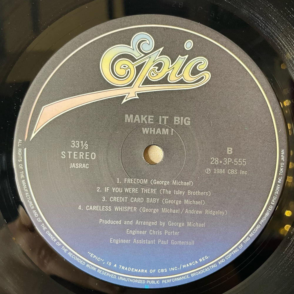 Винтажная виниловая пластинка LP George Michael Wham Make It Big (Япония 1984) (Оби) Careless Whisper