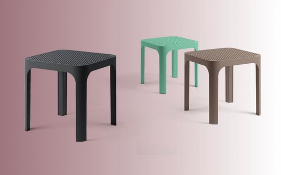 Столик пластиковый журнальный Net Table 40 коралловый
