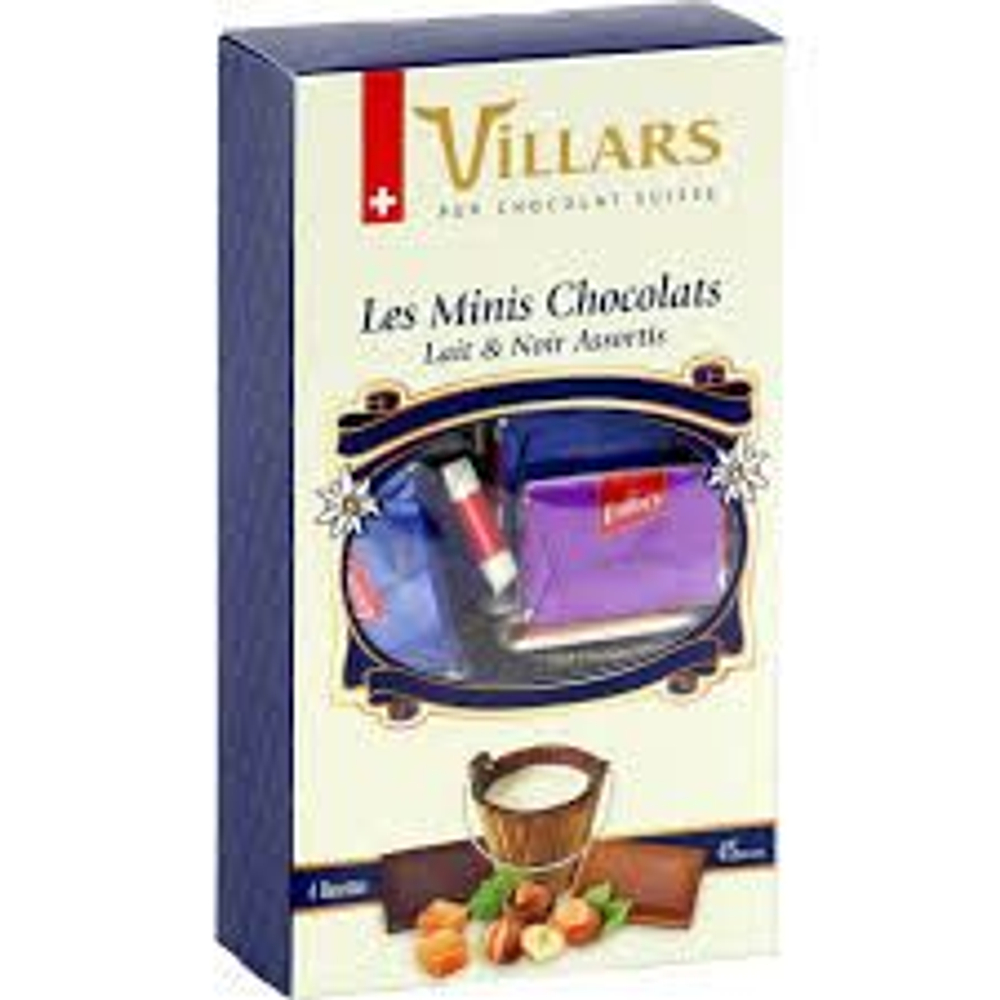 VILLARS ассорти швейцарского шоколада молочный и темный , 250 г (Швейцария)