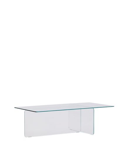 Журнальный столик Zaren из прозрачного закаленного стекла, 120 x 60 см