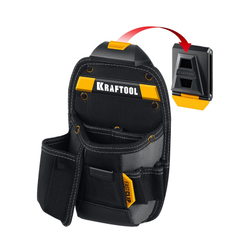 KRAFTOOL KP-8 с быстросъёмным креплением FastClip, 8 карманов и петель, 170 х 260 мм, поясная сумка (38776)